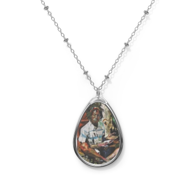 Gregory Isaacs Artwork by Kira Matos, Pendant with Necklace