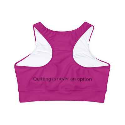 Pink Geaux Hard Fully Lined, Padded Sports Bra 