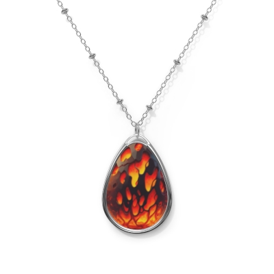 Molten Fire Oval Necklace
