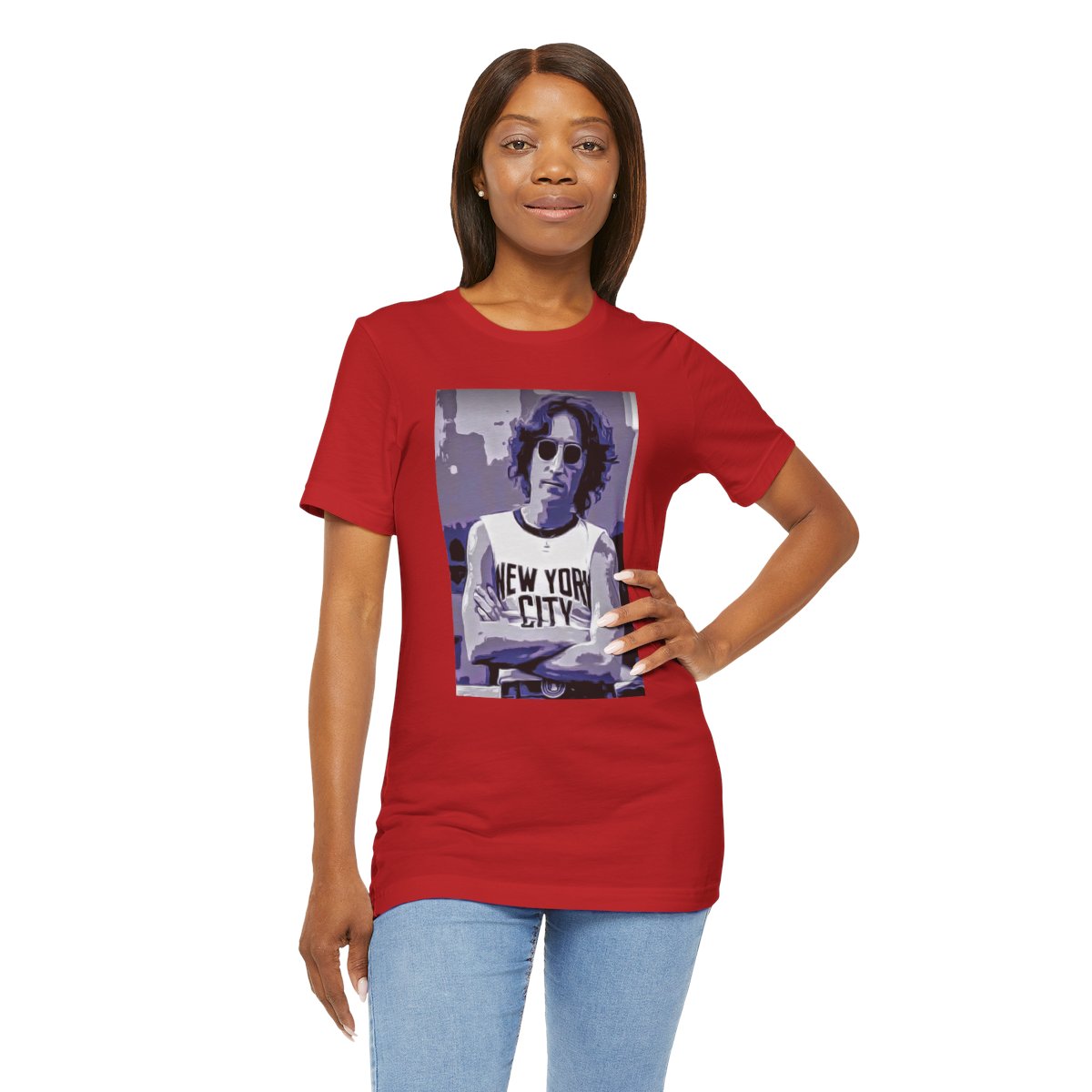 Classic JOHN LENNON NYC  T-SHIRT - In Black Red or White product thumbnail image