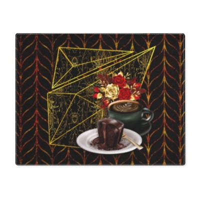 Coffee and Chocolate Dessert Placemat, 1pc