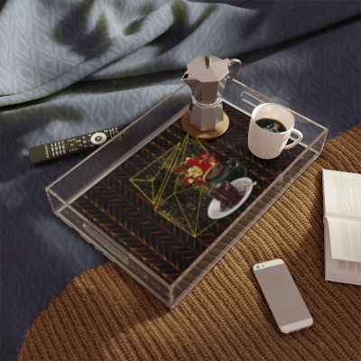 Coffee and Dessert Acrylic Serving Tray