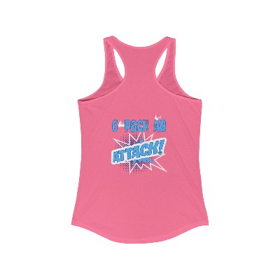 Racerback Tank! - 6 Pack Ab Attack 2024 OTG with logo on front - 6 Pack description on the back