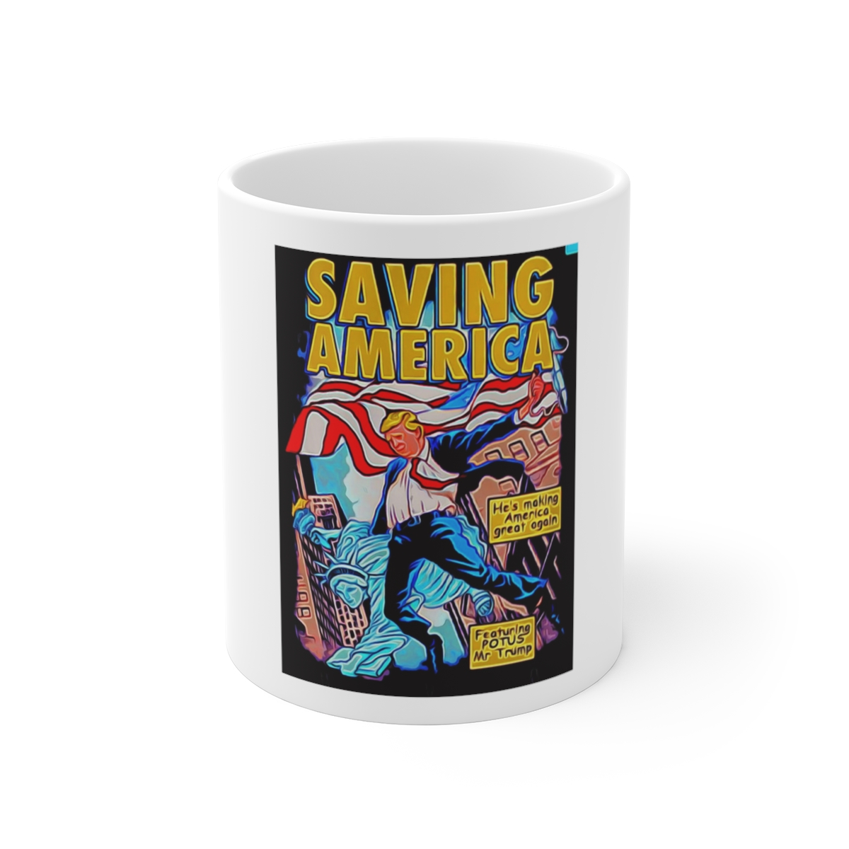 Donald Trump SAVING AMERICA - Coffee Mug product main image