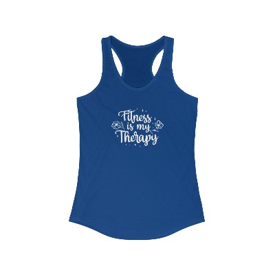 'Fitness Is My Therapy' Women's Racerback Tank Top