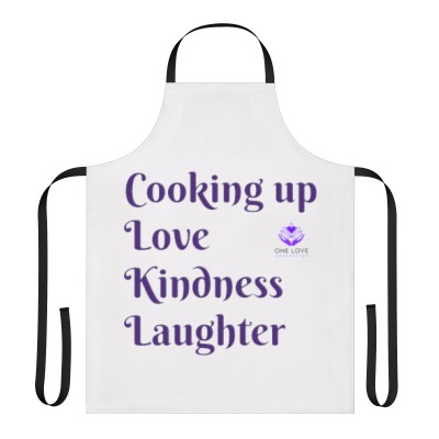 Love Kindness Laughter - Apron, 5-Color Straps (AOP)
