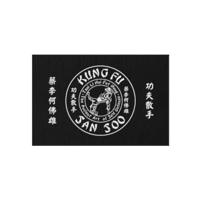 Black Kung Fu San Soo Outdoor Rug