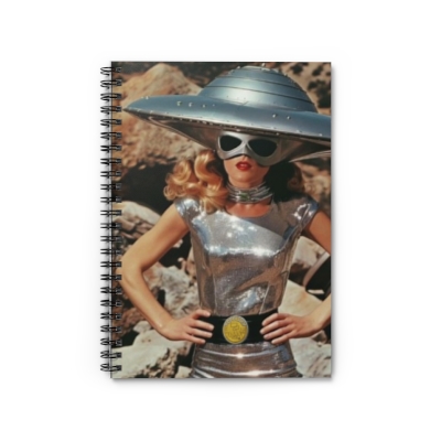 Lost In The Saucer Spiral Notebook - Ruled Line