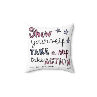 Spun Polyester Square Pillow (Show Yourself)