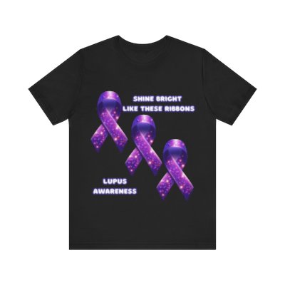 Lupus Awareness: Shine like these Ribbons | Unisex Jersey Short Sleeve Tee